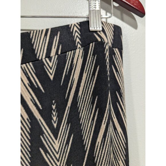 Chico's Travelers Pants Size 2 (L) Black and Tan Patterned Wide-Leg Pants Boho - Picture 15 of 16